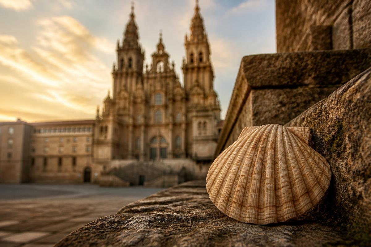 Santiago de Compostela — a concha, símbolo do Caminho